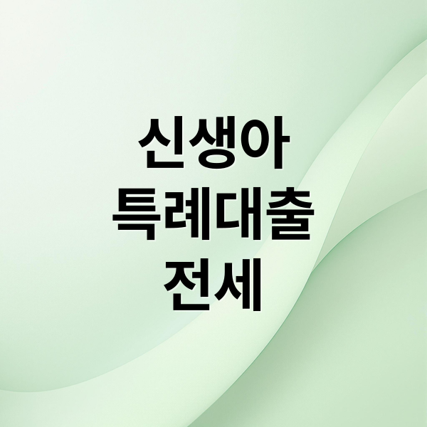 신생아 특례대출 전세 총정리: 금리, 조건, 대환까지 한눈에