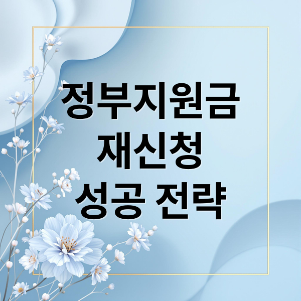 정부지원금 신청 실패 원인부터 재신청 전략까지 한번에 파악하기