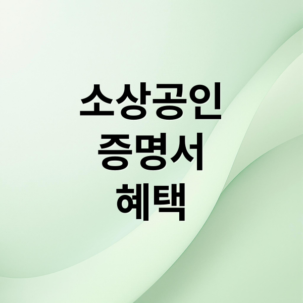 소상공인 증명서 발급부터 활용까지 한 번에 알려드립니다