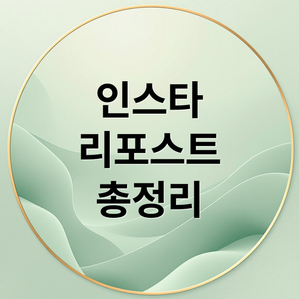 인스타그램 리포스트 기능 완벽 가이드: 알림부터 차단까지