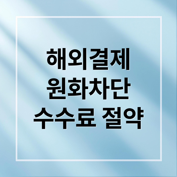 해외 원화결제 차단 필수 가이드: 카드사별 설정부터 수수료 절약법