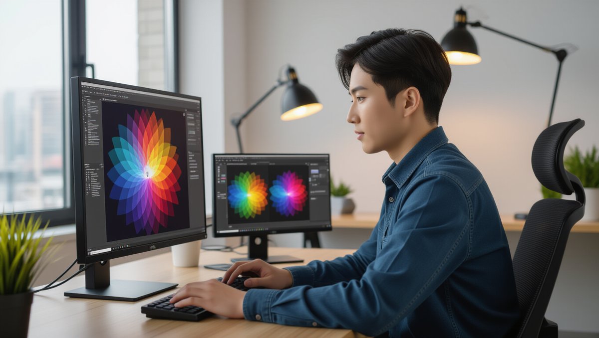 📋 IPS 패널: 선명한 색감과 넓은 시야각
