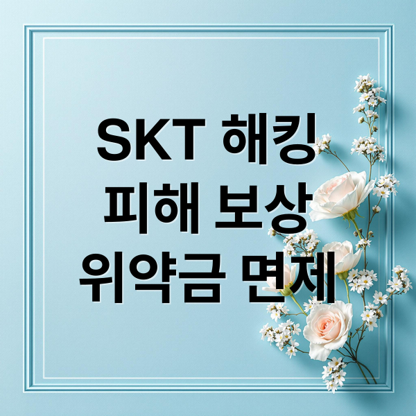 SKT 해킹 피해 보상: 위약금 면제, 환급 신청 방법 총정리