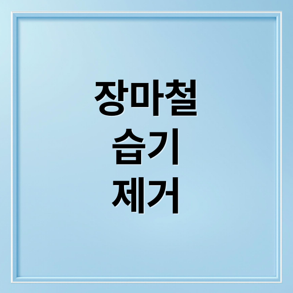 장마철 습기 제거 꿀팁: 제습기 없이 쾌적한 집 만들기