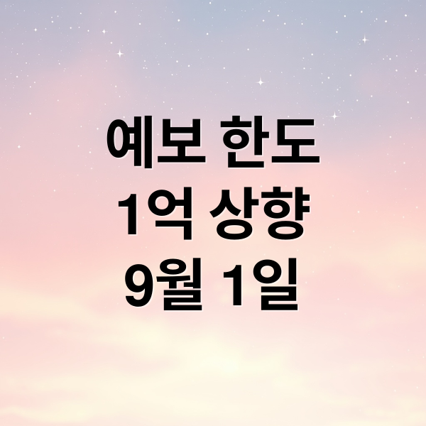 예금자보호 1억 상향 확정! 언제부터? 소급적용 여부 총정리