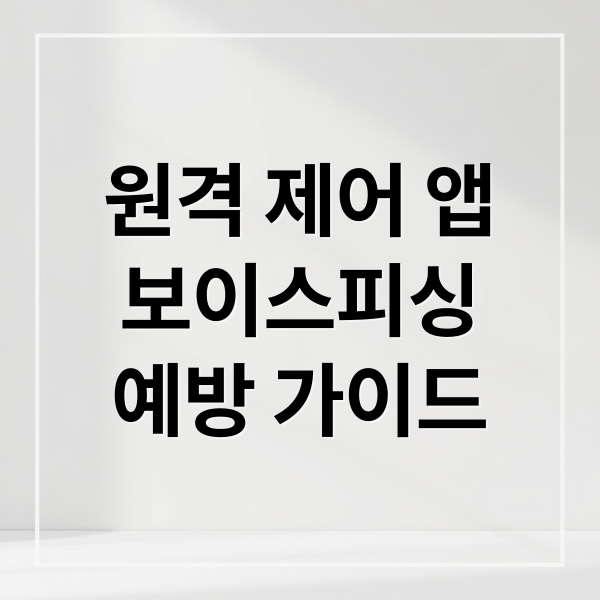원격 제어 앱 보이스피싱, 교묘한 수법과 완벽 예방 가이드