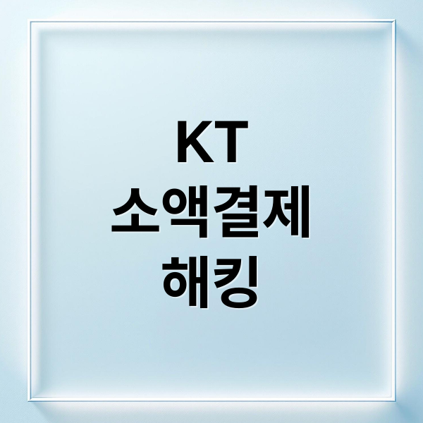 KT 소액결제 해킹 사건: 용의자 검거, 피해 규모 및 예방 가이드