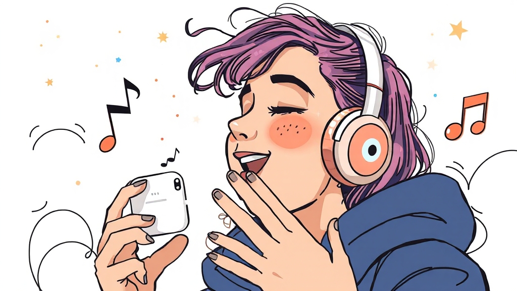 터치로 다음 곡 넘기기 (illustration 스타일)