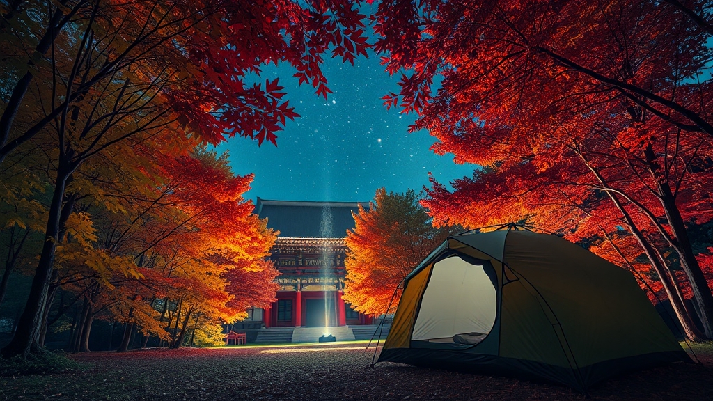 남양주 운길산 수종사 캠핑 (realistic 스타일)