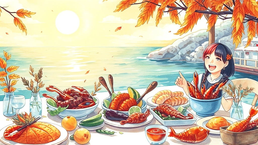 제철 해산물 활용한 건강한 식단 구성 (illustration 스타일)