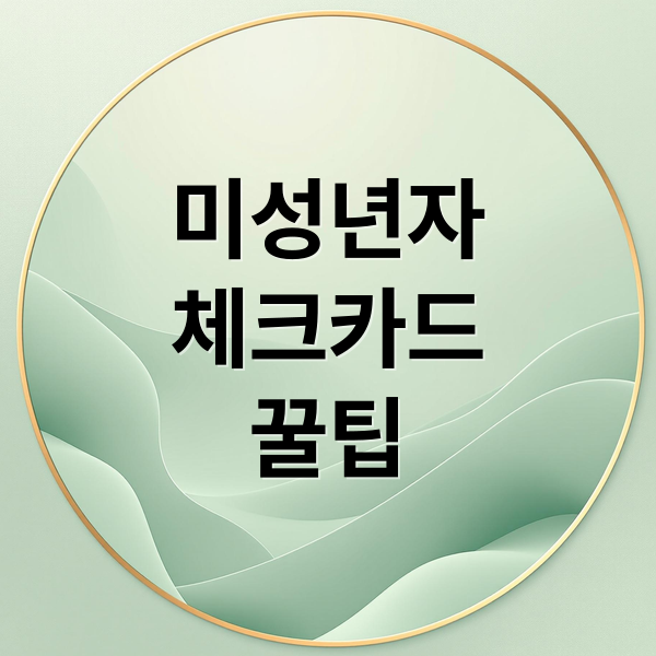 미성년자 체크카드 발급부터 해외여행 꿀팁까지: 한도, 수수료, 혜택 총정리