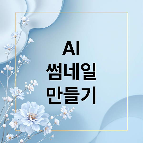 AI 썸네일 제작 A to Z: 무료 앱부터 최적화 전략까지!