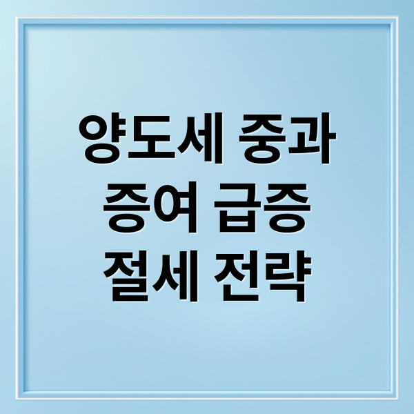 양도세 중과發 증여 급증, 서울 부동산 시장 영향 & 절세 전략 A to Z