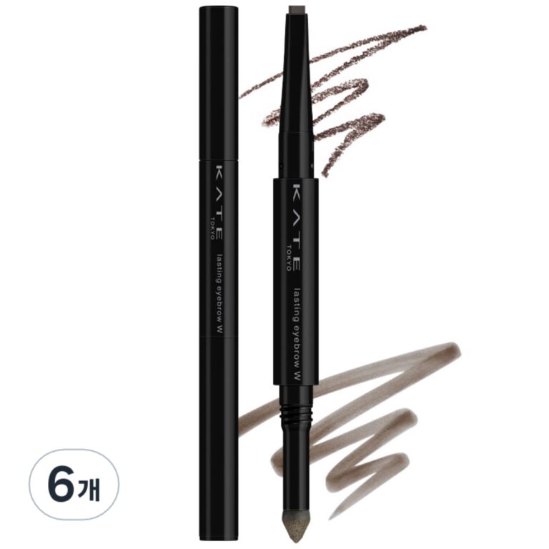 브로우펜슬 - 케이트 래스팅 아이브로우 W SQ, BR-5 다크 브라운, 6개