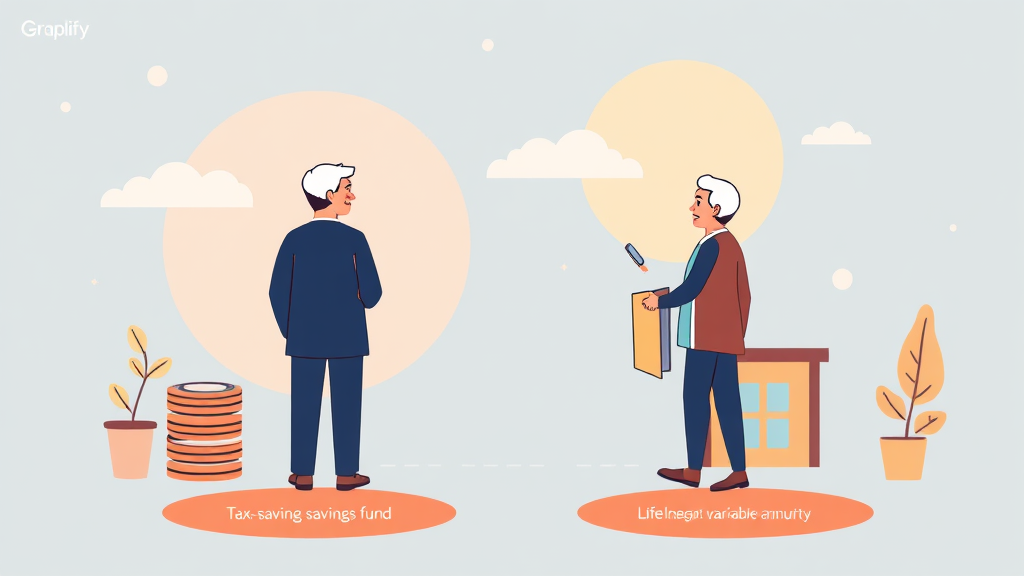 연금저축펀드 vs 변액연금보험: 핵심 차이점 파헤치기 (illustration 스타일)