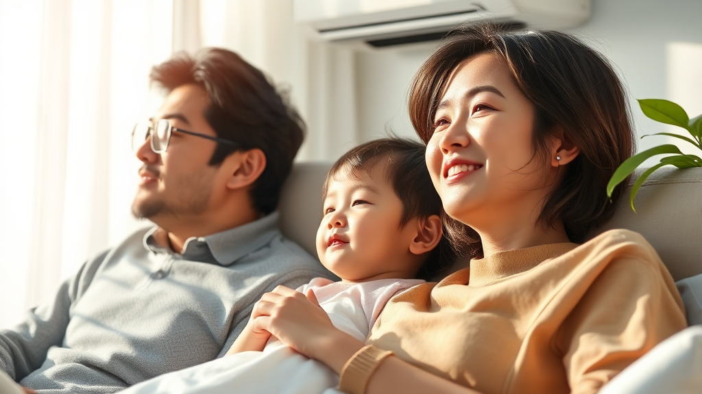 깨끗하고 시원한 바람을 안심하고 즐기는 방법 (realistic 스타일)