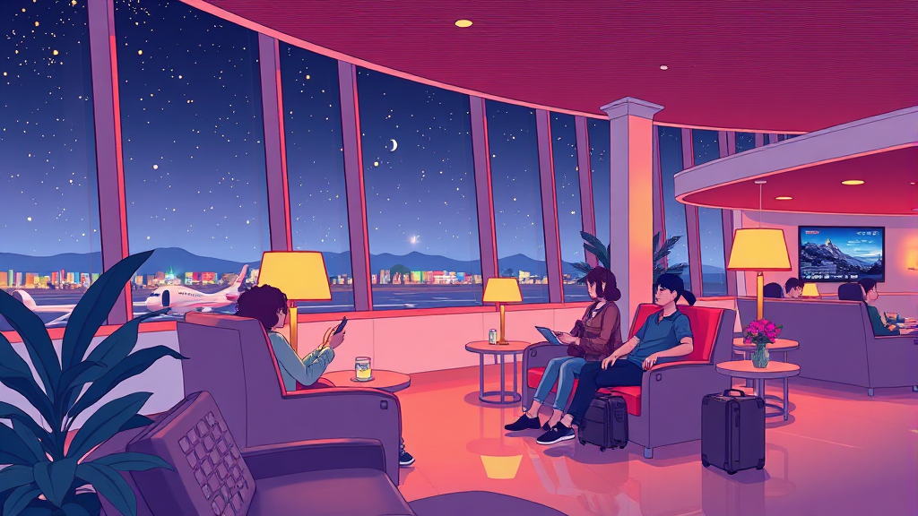 김포공항 쉼터, 여행의 시작과 끝을 함께 (illustration 스타일)