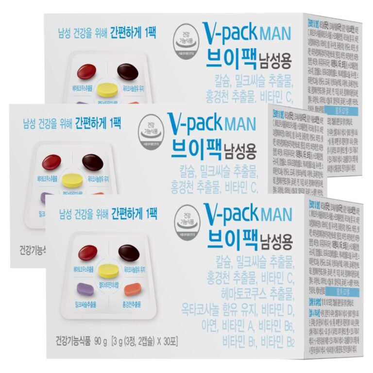 비타민 - 브이팩 남성용 멀티비타민 90g, 90g, 12개