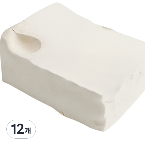 점토 - 숲인더시티 공예 유점토 소프트 500g, 하이 화이트 클레이, 12개