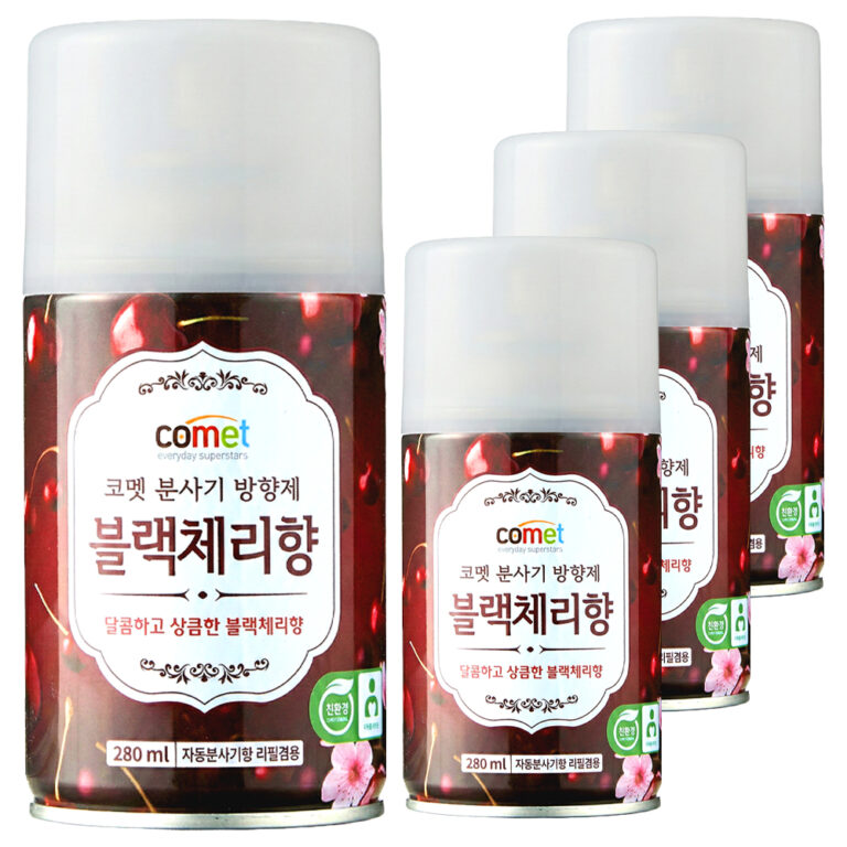 방향제 - 코멧 분사기 방향제 블랙체리향 자동분사기 겸용